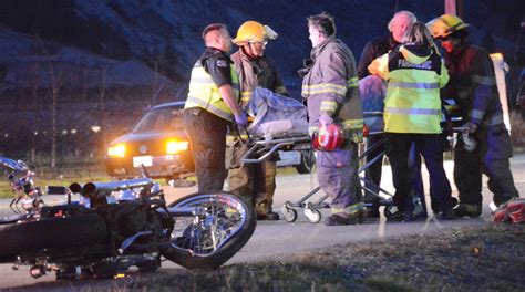 Motorcyclist seriously injured after colliding with vehicle